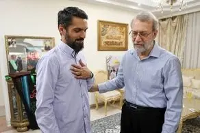 دیدار علی لاریجانی با خانواده شهید ربانی 