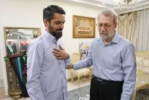 دیدار علی لاریجانی با خانواده شهید ربانی 