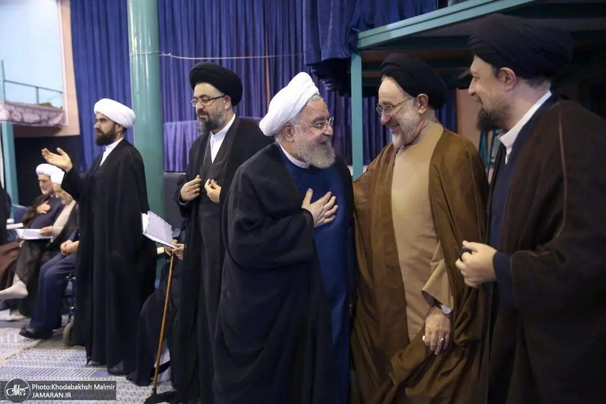 تصویر جالب از خوش و بش روحانی، خاتمی و سیدحسن خمینی + ببینید 
