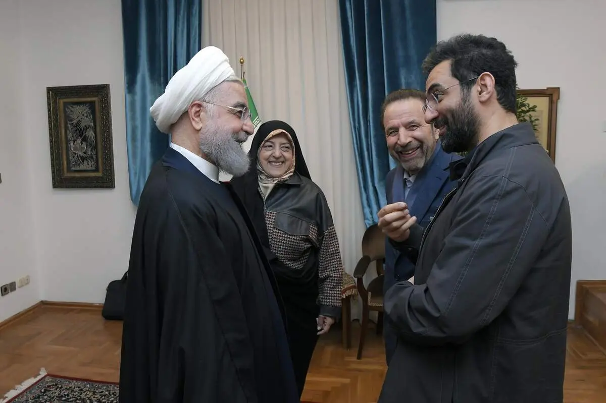 عکس دیدنی و جالب از حسن روحانی و آذری جهرمی + ببینید 