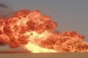خط لوله گاز منفجر شد!