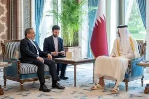 دیدار وزیر امور خارجه با امیر قطر