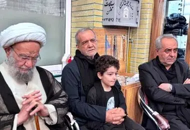 حضور پزشکیان در جمع عزاداران عاشورای حسینی در تبریز