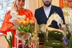 عکس عاشقانه مینا مختاری و بهرام رادان/ ببینید