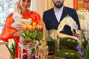 عکس عاشقانه مینا مختاری و بهرام رادان/ ببینید