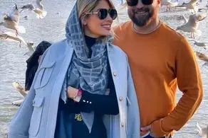 عاشقانه‌ بابک جهانبخش و همسرش/ عکس