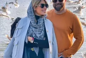 عاشقانه‌ بابک جهانبخش و همسرش/ عکس