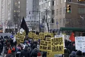 تظاهرات سراسری در آمریکا در حمایت از ایران 