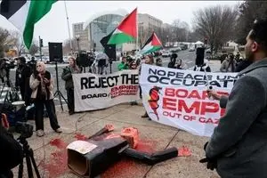 تجمع معترضان در واشنگتن‌ + عکس 