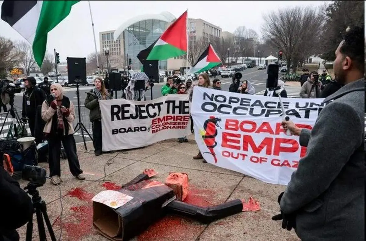 تجمع معترضان در واشنگتن‌ + عکس 