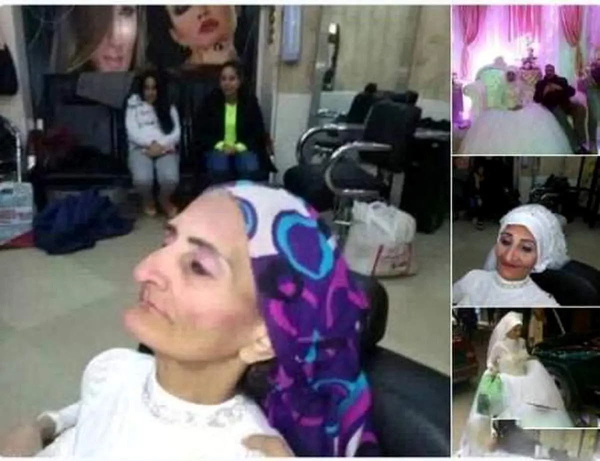 این پیرزن خودش را عروس کرد+عکس