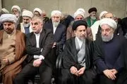 حضور حسن روحانی در دیدار مسئولان نظام با رهبری + عکس 