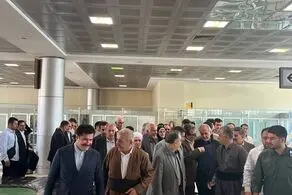 عکس از استقبال مردم سنندج از مسعود پزشکیان