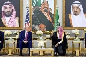اقدام جنجالی ترامپ در مقابل چشمان بن سلمان 