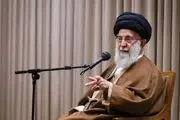 تصویری از حدیثی نصب شده در محل دیدار امروز کارگران با رهبر انقلاب 
