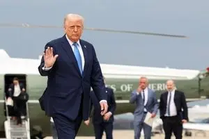 فرود اضطراری هلی‌کوپتر دونالد ترامپ و ملانیا 