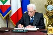 پیام مهم رئیس‌جمهور ایتالیا به ایران+جزییات