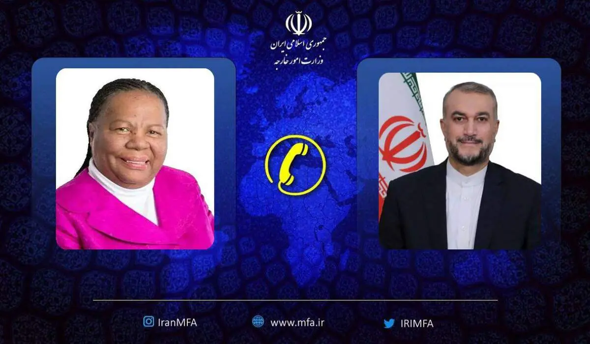 گفتگوی تلفنی امیرعبداللهیان با وزیر امور خارجه آفریقای جنوبی 