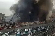 تصاویری از آتش‌سوزی گسترده در جنت آباد تهران/ فیلم