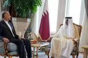  دیدار و رایزنی امیرعبداللهیان با امیر قطر