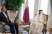  دیدار و رایزنی امیرعبداللهیان با امیر قطر