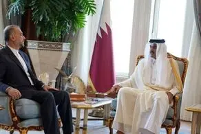  دیدار و رایزنی امیرعبداللهیان با امیر قطر