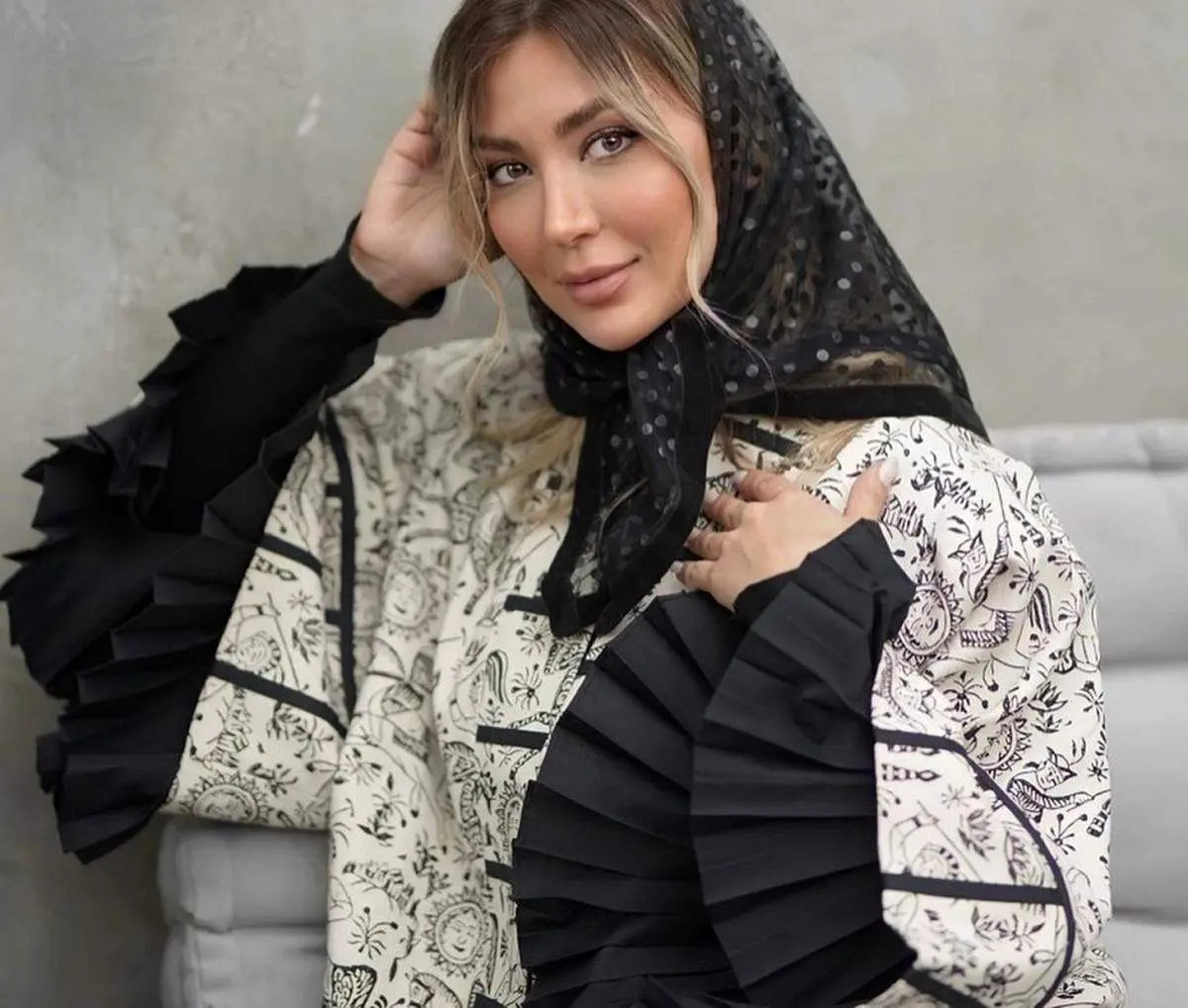 زن بهرام رادان با استایل اونور آبی در عروسی خصوصی تو ویلا!/ تصاویر