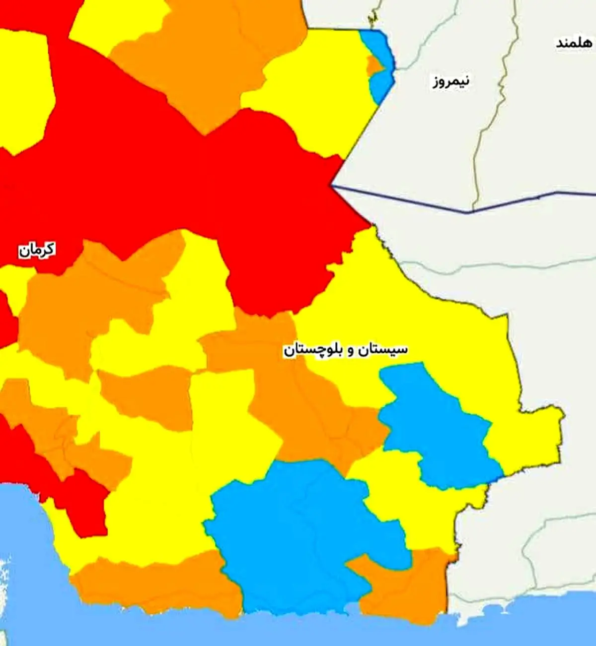 لیست کامل 9 شهرستان آبی کرونایی کشور تا 23 فروردین ماه