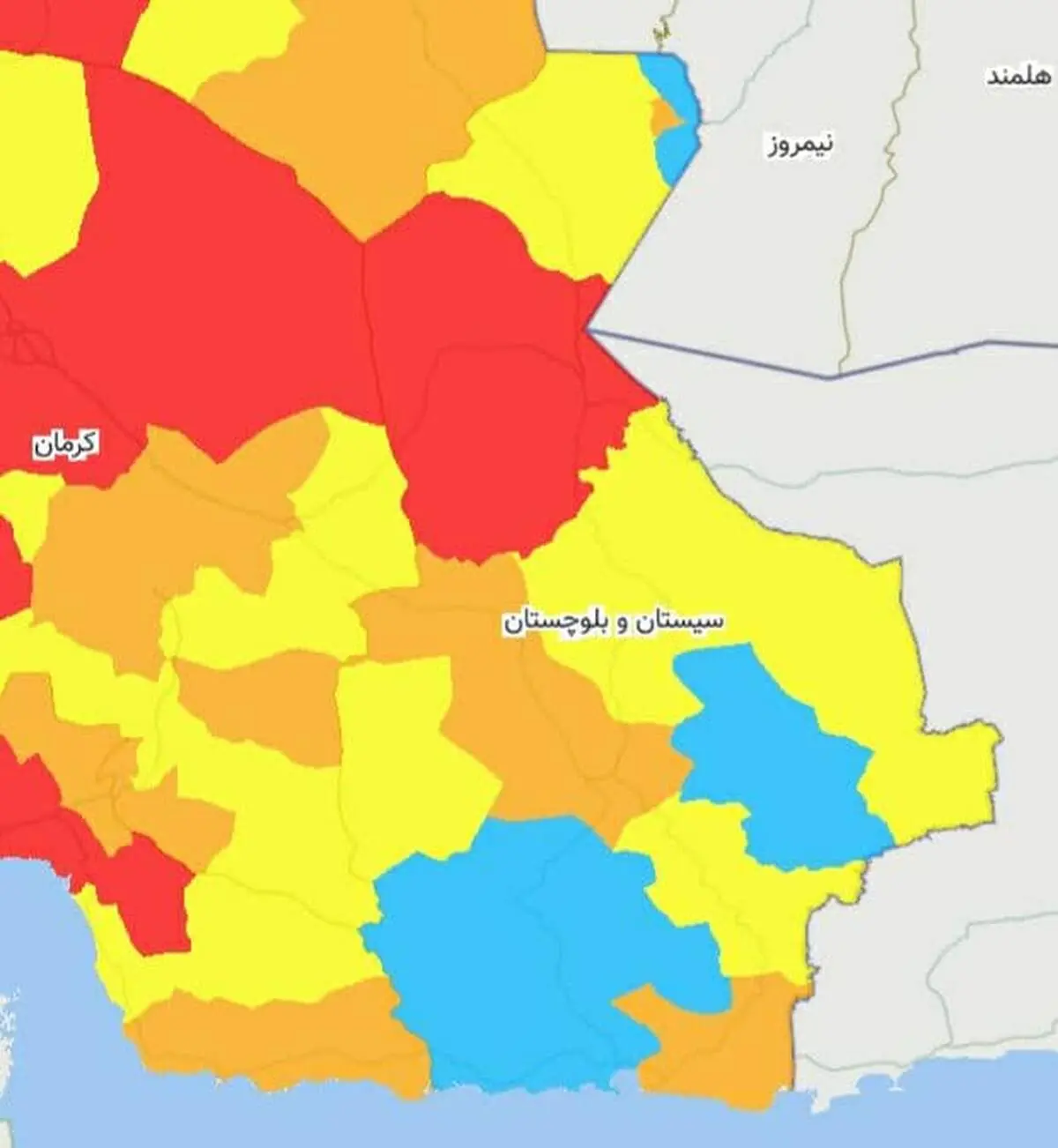 لیست کامل 9 شهرستان آبی کرونایی کشور تا 23 فروردین ماه