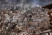 تصاویر آخرالزمانی از آتش سوزی در ماسوله چوبی در گیلان + ببینید 