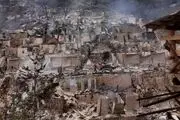 تصاویر آخرالزمانی از آتش سوزی در ماسوله چوبی در گیلان + ببینید 