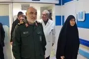 تصاویر زینب سلیمانی در حال عیادت از مجروحان حمله تروریستی کرمان + ببینید 