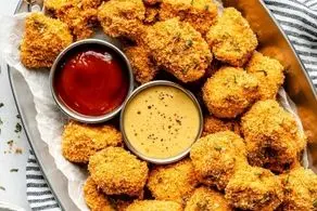 طرز تهیه ناگت مرغ بدون نان تست و تخم‌مرغ!