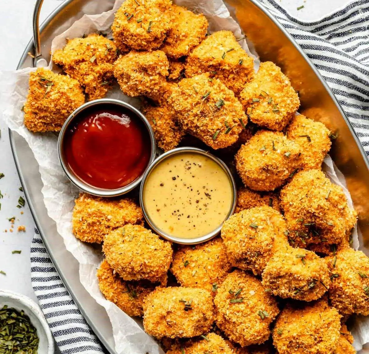 طرز تهیه ناگت مرغ بدون نان تست و تخم‌مرغ!
