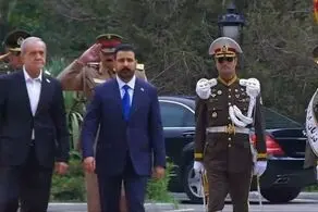 استقبال رسمی پزشکیان از نخست‌وزیر عراق