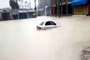 بارش شدید باران/ بندر گوادر زیر آب رفت 