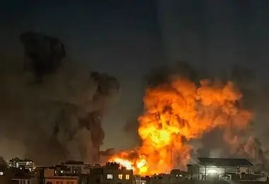 تصاویر به آتش کشیده شدن نفتکش آمریکا با اصابت شهپاد