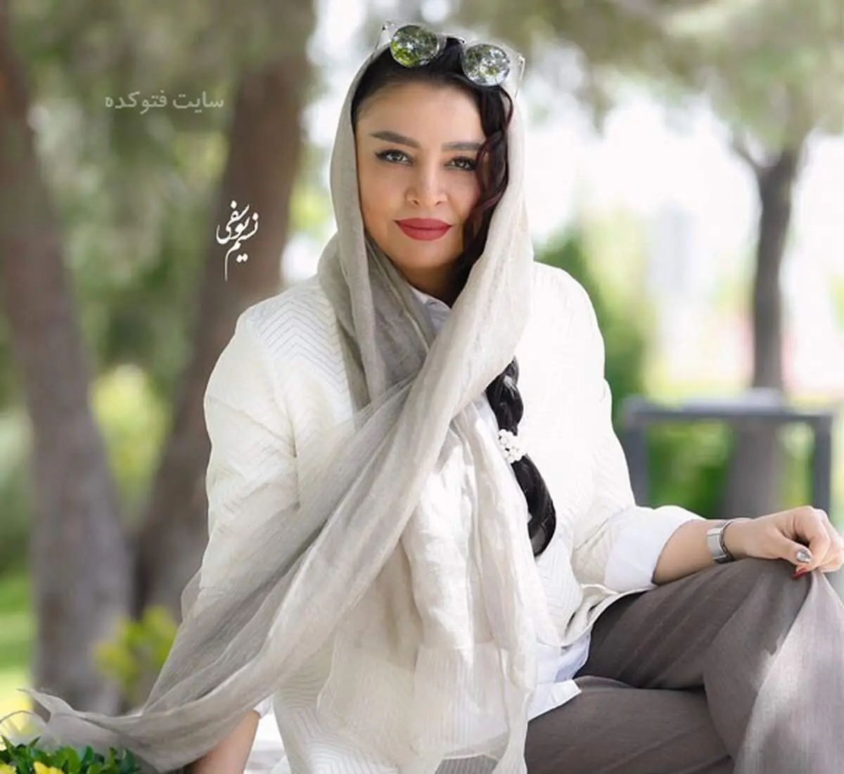 تغییر باورنکردنی چهره مه لقا باقری با لنز سبز و موی بلوند