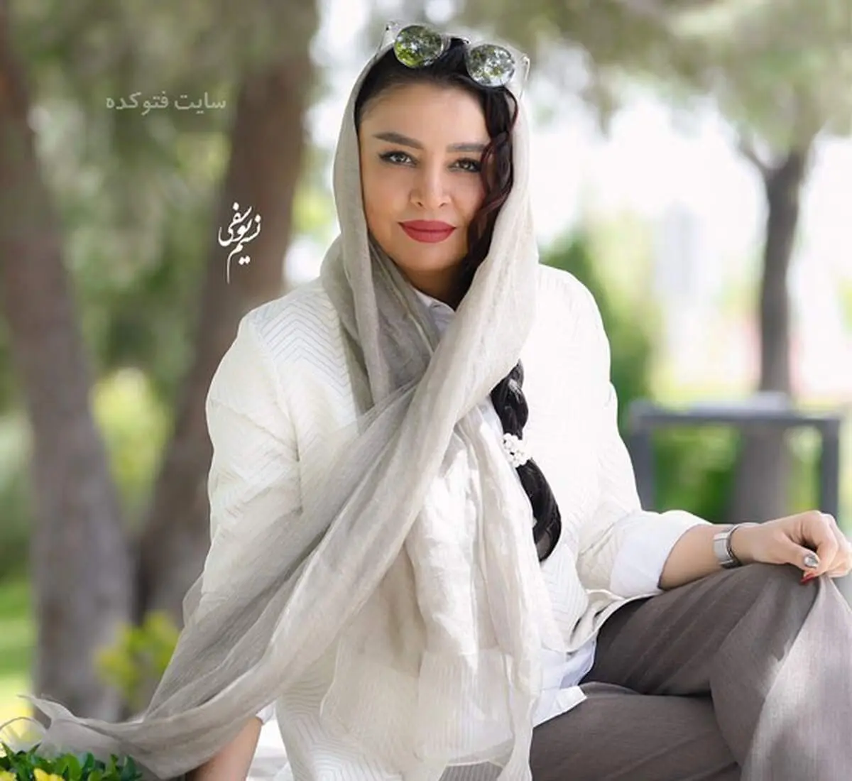 تغییر باورنکردنی چهره مه لقا باقری با لنز سبز و موی بلوند