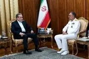 دیدار جانشین فرمانده نیروی دریایی ارتش با عراقچی