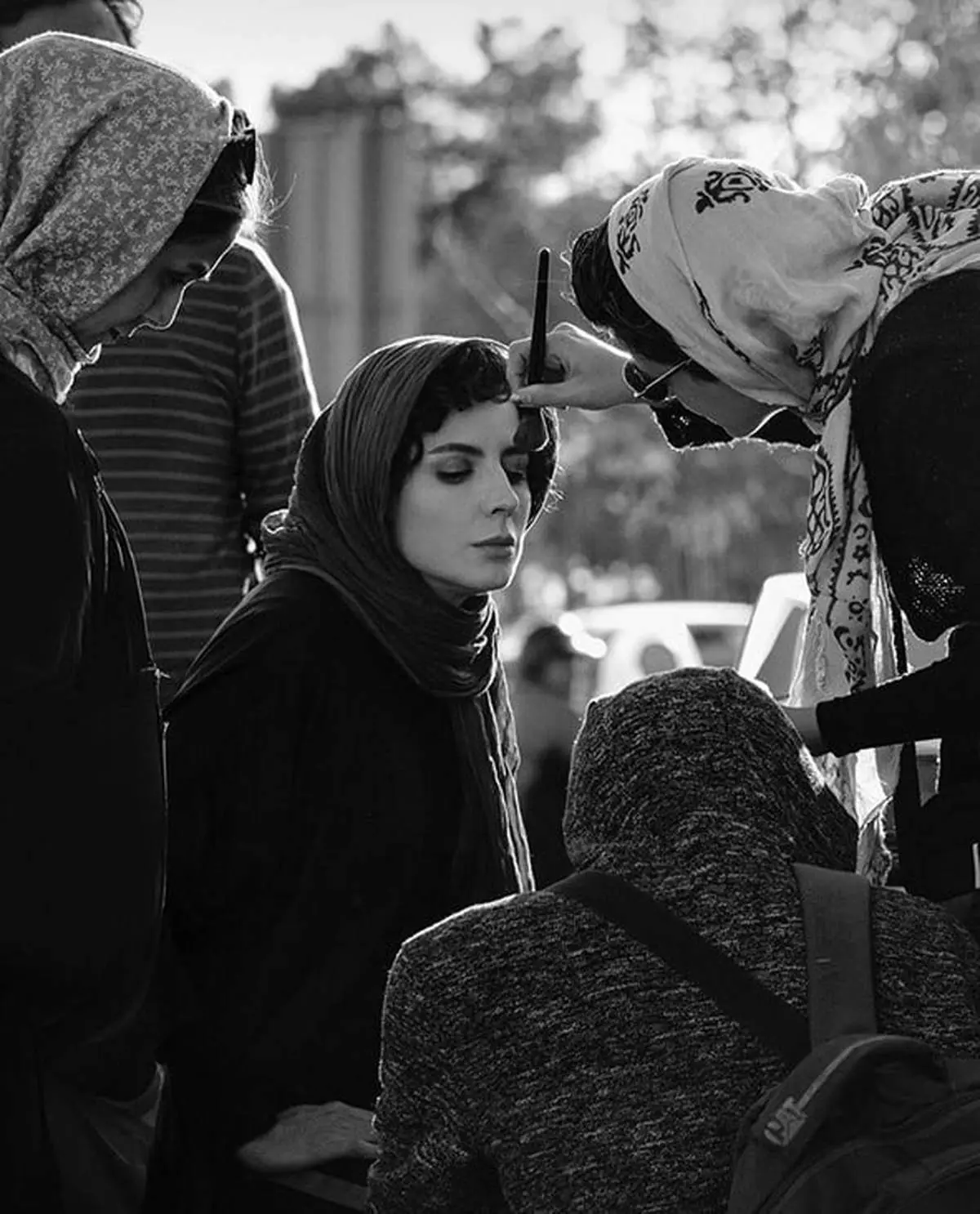 عکس جالب از لیلا حاتمی در پشت صحنه یک سریال + ببینید