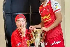 جشن قهرمانی در منزل فرشاد فرجی با حضور همسرش/ تصاویر