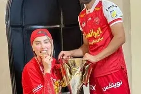 جشن قهرمانی در منزل فرشاد فرجی با حضور همسرش/ تصاویر