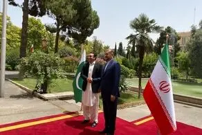 فیلم استقبال امیرعبداللهیان از وزیر خارجه پاکستان+ببینید