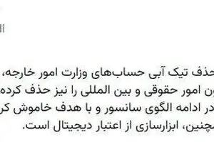 شبکه اجتماعی ایکس تیک آبی معاون وزیر خارجه را حذف کرد