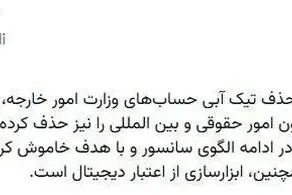 شبکه اجتماعی ایکس تیک آبی معاون وزیر خارجه را حذف کرد