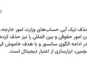 شبکه اجتماعی ایکس تیک آبی معاون وزیر خارجه را حذف کرد