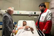 عیادت رئیس دفتر رئیس جمهور از مصدومان حمله تروریستی رژیم صهیونی به سازمان صدا و سیما 