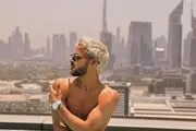 مهدی قایدی با پیرژامه در جشن تولد لاکچری در دوبی!/ عکس