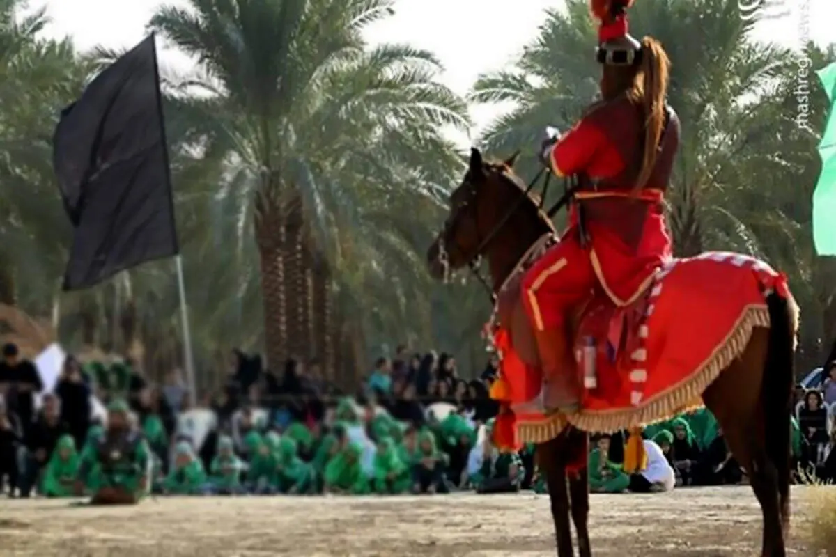 اقدام زشت در مراسم تعزیه خوانی؛ اسب را  با سیگار سوزاندند/ اسب سوخته سر یک زن را شکست